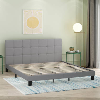 Aslef upholstered platform deals bed